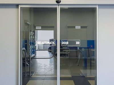 Modern aluminium doors installed at Dubai home