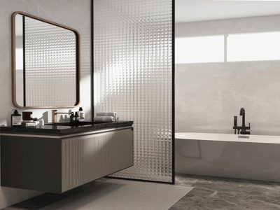 Shower Partition with Mirror  W
