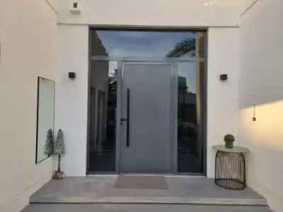 Glass sliding aluminium door for patio entrance